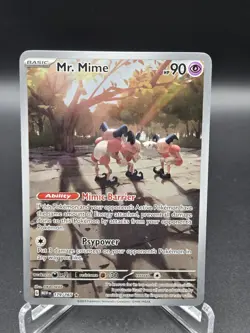 Pokemon TCG Mr. Mime 179/165 Scarlet & Violet 151 Illustration Rare NM Condition - Image 1