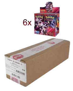 Pokemon Tcg Destined Rivals Booster Box Sealed Case| 6 Booster Boxes of 36 Pack - Image 1