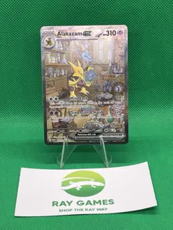 Pokemon Alakazam ex 201/165 Scarlet & Violet 151 Special Illustration Rare NM - Image 1