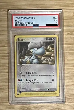 2003 Pokemon EX Dragon Inquest Bagon 50/97 PSA 5 - Image 1
