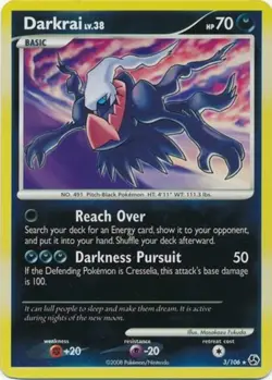 Heavily Played Darkrai - 3/106 - Holo Rare - Reverse Holo Pokemon Great Encounte - Image 1