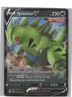 Tyranitar V 097/163 Near Mint Holo Battle Styles V Rare Pokemon - Image 1