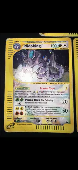 Pokemon AQUAPOLIS - #148 Kingdra #149 Lugia #150 Nidoking Holo Crystal - ENG - Image 5