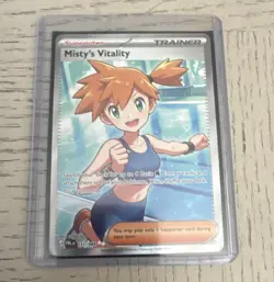 Misty's Vitality Trainer-Supporter Full Art Holo Pokemon League 07/084 - Image 1