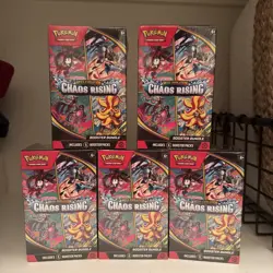 Pokemon TCG: Chaos Rising Booster Bundle Factory Sealed Lot Of 5 (6 Packs Each) - Image 1