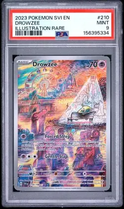 PSA 9 Drowzee 210/198 Pokemon Scarlet Violet Base Set Illustration Rare IR - Image 1