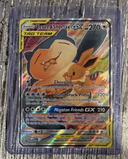 The Pokemon Company Eevee & Snorlax GX SM169 SM Black Star Promo Holo 2019 - Image 1