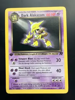 Pokemon TCG Dark Alakazam 18/82 Team Rocket 1st Edition Non-Holo Rare - Image 1