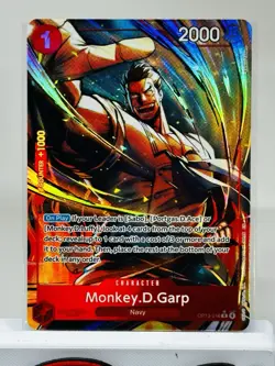 Monkey D Garp Alt Art OP13-016 R* Carrying On His Will, One Piece Card Game Foil - Image 2