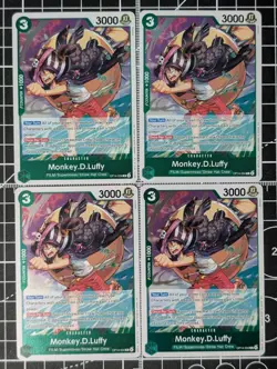 4x OP14-034 Monkey D Luffy R Playset -One Piece TCG- The Azure Sea's Seven Eng - Image 1