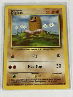 Diglett - Base Set - 47/102 - Common Pokemon Card - Image 1