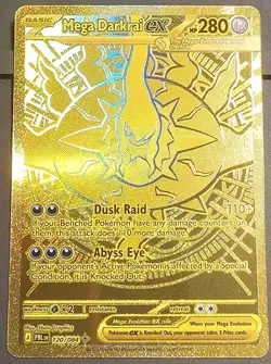Pokemon TCG Mega Darkrai Ex Gold Card - Image 1