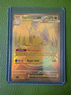 Pokemon Mega Dragonite EX 295/2 Gold Hyper Rare Trading Card Ascended Heroes - Image 1