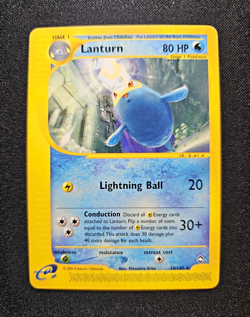 Lanturn 20/147 Aquapolis Regular Rare E-reader ENG 2002 Pokemon TCG Card - Image 1