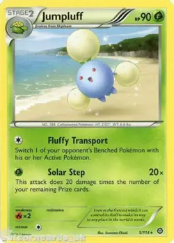 POKEMON CARD JUMPLUFF 5/114 NO 189 COTTONWEED POKEMON TCG CCG - Image 1