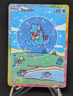 BUBBLE TOTODILE POKEMON CARD * FAN ART * MEW FRIENDS Paldean 232/091 - Image 1