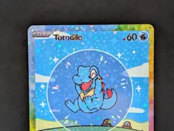 BUBBLE TOTODILE POKEMON CARD * FAN ART * MEW FRIENDS Paldean 232/091 - Image 2