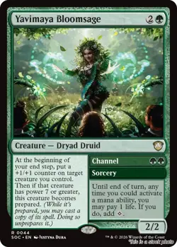 MTG Yavimaya Bloomsage Card #44 Commander: Secrets of Strixhaven NM Magic - Image 1
