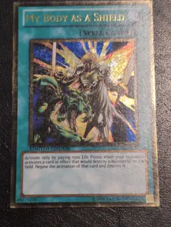 Yu-Gi-Oh! GOLD ULTRA RARE CARD MY BODY AS A SHIELD GLD3-EN041 1ST LP - Image 1