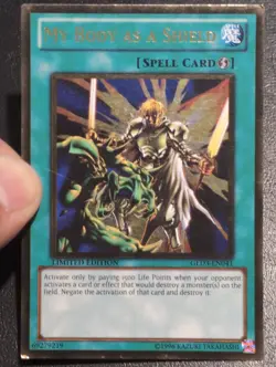 Yu-Gi-Oh! GOLD ULTRA RARE CARD MY BODY AS A SHIELD GLD3-EN041 1ST LP - Image 4
