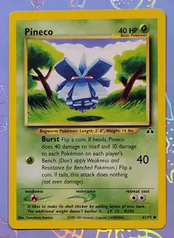 Pineco 61/75 Neo Discovery Pokemon Card NM - Image 1