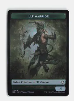 Elf Warrior 0004 / Plant 0005 Double-Sided Token Foil Lorwyn Eclipsed MTG NM - Image 1