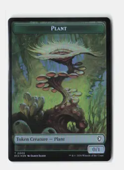 Elf Warrior 0004 / Plant 0005 Double-Sided Token Foil Lorwyn Eclipsed MTG NM - Image 2