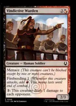 Vindictive Warden 249 Common Avatar: The Last Airbender Magic: The Gathering NM - Image 1