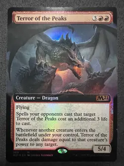 Terror of the Peaks (Extended Art) FOIL (M21) LP PRINT SPOT MTG Magic - Image 1