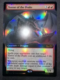 Terror of the Peaks (Extended Art) FOIL (M21) LP PRINT SPOT MTG Magic - Image 2