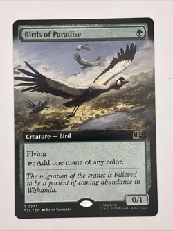 MTG Birds of Paradise 377 Extended Art Marvel Magic Regular NM - Image 1