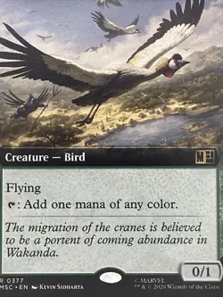 MTG Birds of Paradise 377 Extended Art Marvel Magic Regular NM - Image 2