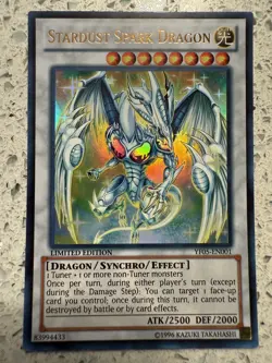 Yugioh Stardust Spark Dragon YF05-EN001 Ultra Rare Limited Edition NM - Image 1