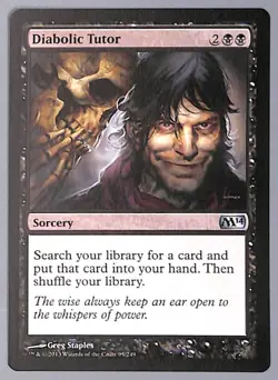 Diabolic Tutor Diabolic Tutor - 95 - Core Set 2014 (M14) MTG LP - Image 1