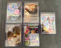 Pokemon TCG Crown Zenith 5-Card Holo Full Art Lot, English: Rosa, Clefairy - Image 1