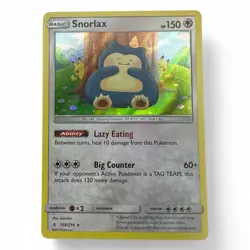 Pokemon TCG: Unbroken Bonds Holo Snorlax W/ Pikachu/Torchic 158/214 Very Rare! - Image 1
