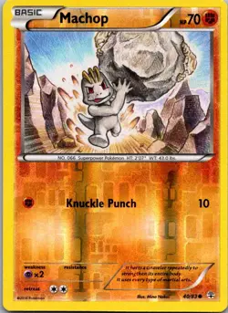 Pokemon Machop Reverse Holo Common Generations 40/83 LP - Image 1