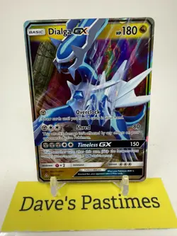 Pokemon TCG Dialga GX 100/156 SM-Ultra Prism Ultra Rare Full Art Holo LP P7 - Image 1