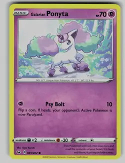 Galarian Ponyta 081/202 Common Sword & Shield Pokemon Near Mint - Image 1