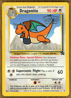 Dragonite - #5 WoTC - Gold Stamped WB Movie Promo ~ NM/Mint! - Image 1