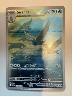 Swanna 110/086 Pokemon White Flare Illustration Rare - lightly played - Image 1
