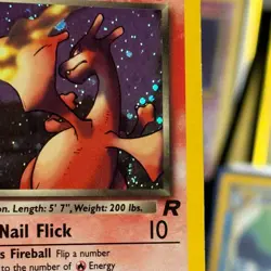 Dark Charizard 4/82 Holo w/ small SWIRL Team Rocket Pokemon TCG - Image 2