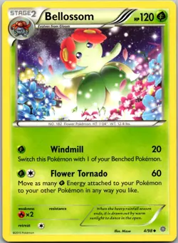 Bellossom 4/98 Uncommon Ancient Origins Pokemon Lightly Played - Image 1