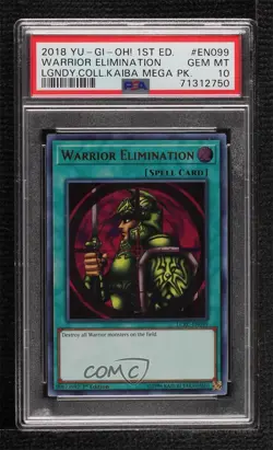 Warrior Elimination Ultra Rare 1st Ed. YuGiOh Legendary Collection Kaiba PSA 10 - Image 1