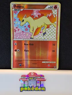 Pokemon TCG Ponyta Triumphant 72/102 Reverse Holo Common LP - Image 1