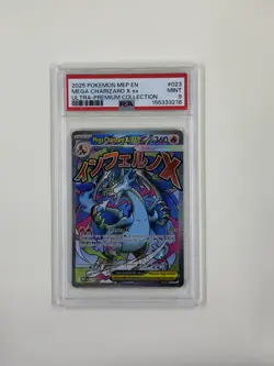 2025 POKEMON MEP 023 MEGA CHARIZARD X EX ULTRA-PREMIUM COLLECTION PSA 9 REGRADE - Image 1