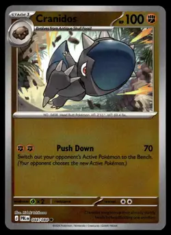 Cranidos 044/084 Common Pitch Black Pokemon Reverse Holo Near Mint - Image 1