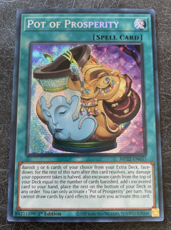 Yu-Gi-Oh! MP22-EN037 Pot of Prosperity x1 1st Ed Prismatic Secret Rare - Image 1