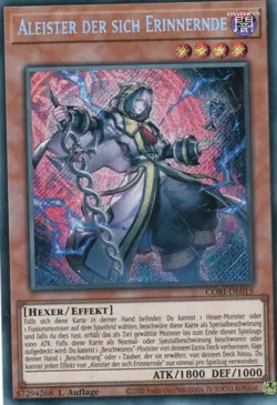 yugioh 1x Aleister der sich Erinnernde CORI-DE015 SECRET RARE 1AUFLAGE DEUTSCH - Image 1