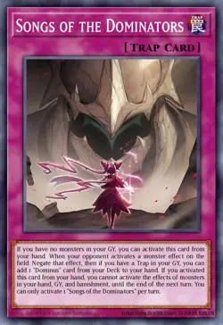 Yugioh RA05-EN081 - Songs of the Dominators - Secret Rare - Image 1